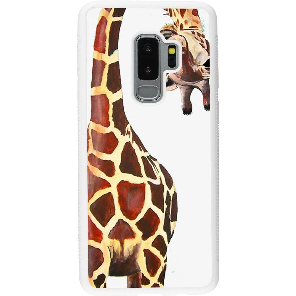 Hülle Samsung Galaxy S9+ - Silikon weiss Giraffe Fit