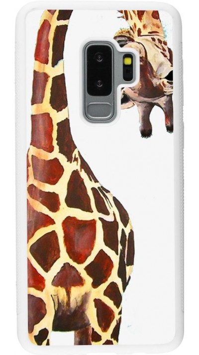 Hülle Samsung Galaxy S9+ - Silikon weiss Giraffe Fit