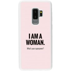 Coque Samsung Galaxy S9+ - Silicone rigide blanc I am a woman