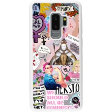 Coque Samsung Galaxy S9+ - Silicone rigide blanc Girl Power Collage