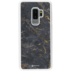 Hülle Samsung Galaxy S9+ - Silikon weiss Grey Gold Marble