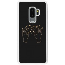 Hülle Samsung Galaxy S9+ - Silikon weiss Grey magic hands