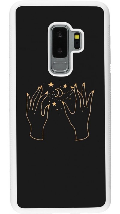 Coque Samsung Galaxy S9+ - Silicone rigide blanc Grey magic hands