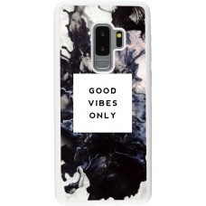 Hülle Samsung Galaxy S9+ - Silikon weiss Marble Good Vibes Only