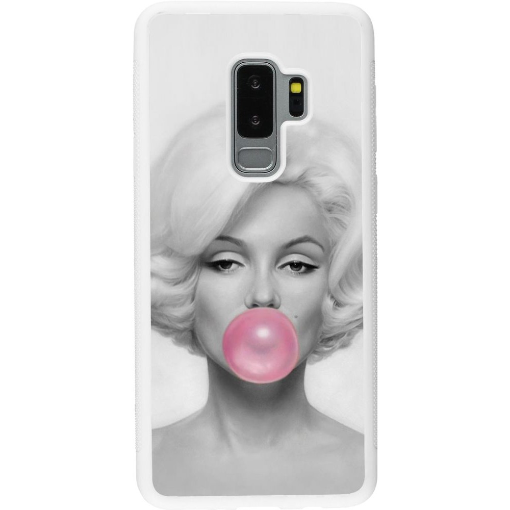 Hülle Samsung Galaxy S9+ - Silikon weiss Marilyn Bubble