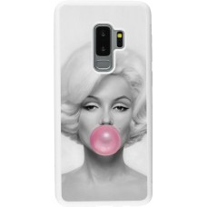 Coque Samsung Galaxy S9+ - Silicone rigide blanc Marilyn Bubble