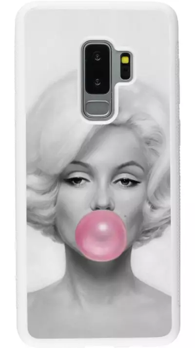 Coque Samsung Galaxy S9+ - Silicone rigide blanc Marilyn Bubble