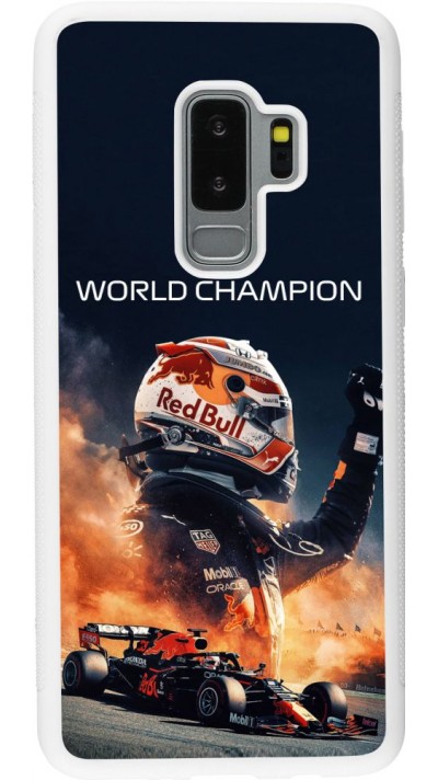Coque Samsung Galaxy S9+ - Silicone rigide blanc Max Verstappen 2021 World Champion