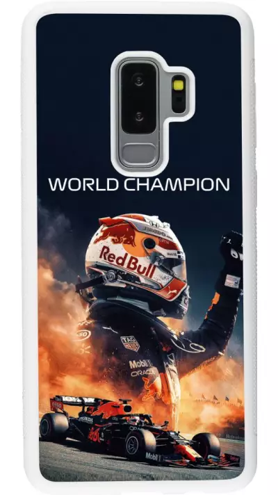 Coque Samsung Galaxy S9+ - Silicone rigide blanc Max Verstappen 2021 World Champion