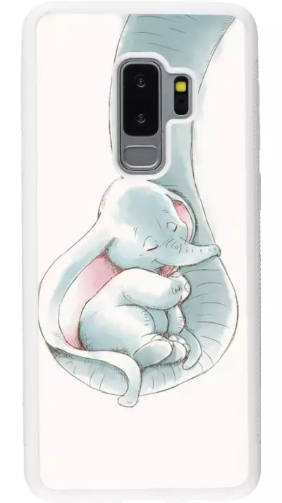Coque Samsung Galaxy S9+ - Silicone rigide blanc Mom 1903