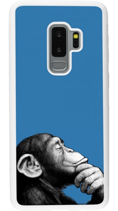 Coque Samsung Galaxy S9+ - Silicone rigide blanc Monkey Pop Art