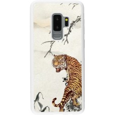 Hülle Samsung Galaxy S9+ - Silikon weiss Roaring Tiger