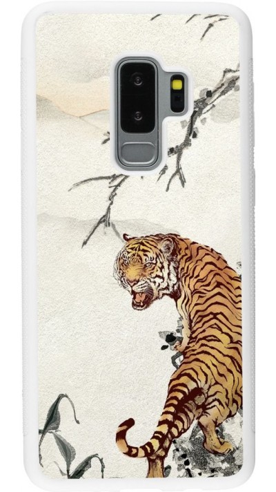 Coque Samsung Galaxy S9+ - Silicone rigide blanc Roaring Tiger
