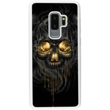Hülle Samsung Galaxy S9+ - Silikon weiss Skull 02