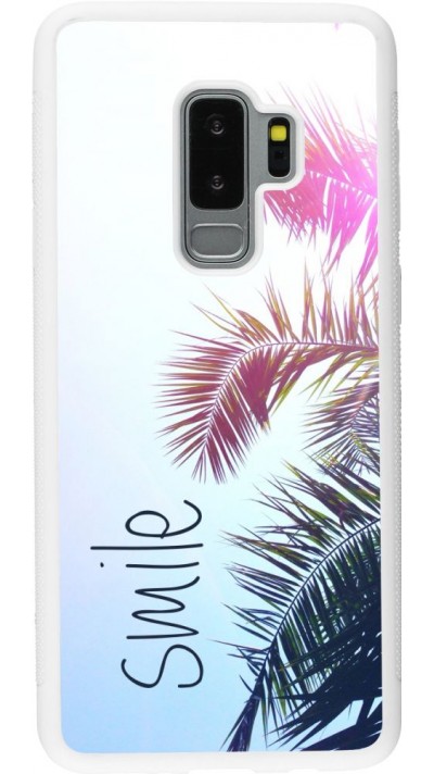 Coque Samsung Galaxy S9+ - Silicone rigide blanc Smile 05