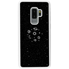 Hülle Samsung Galaxy S9+ - Silikon weiss Space Doodle