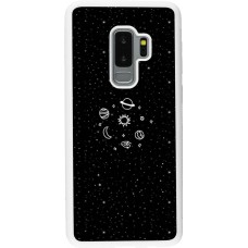 Coque Samsung Galaxy S9+ - Silicone rigide blanc Space Doodle