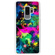 Coque Samsung Galaxy S9+ - Silicone rigide blanc splash paint