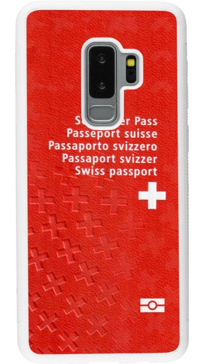 Coque Samsung Galaxy S9+ - Silicone rigide blanc Swiss Passport
