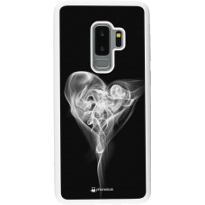 Hülle Samsung Galaxy S9+ - Silikon weiss Valentine 2022 Black Smoke