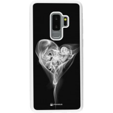 Coque Samsung Galaxy S9+ - Silicone rigide blanc Valentine 2022 Black Smoke