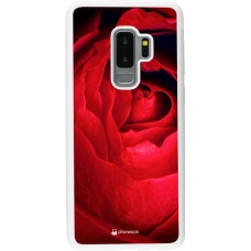 Coque Samsung Galaxy S9+ - Silicone rigide blanc Valentine 2022 Rose