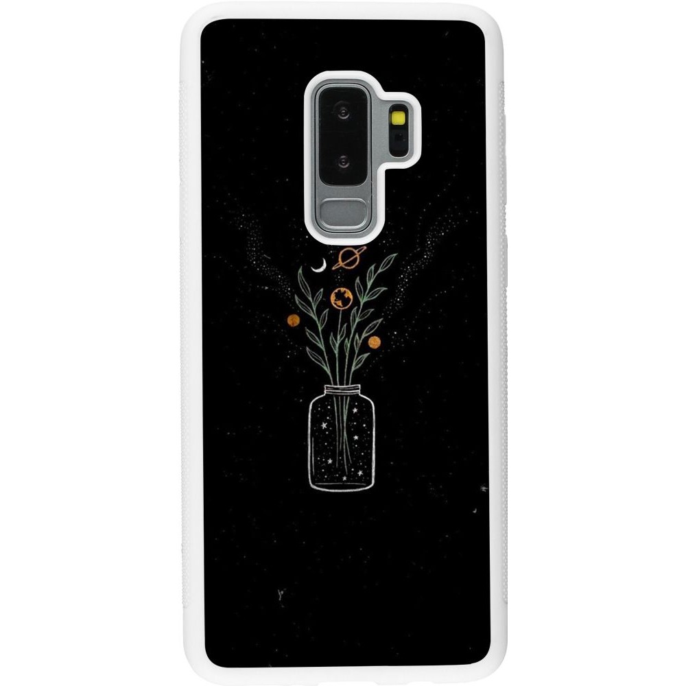 Coque Samsung Galaxy S9+ - Silicone rigide blanc Vase black