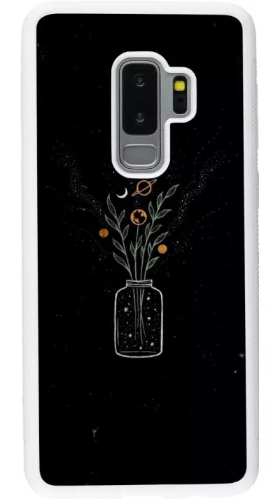 Coque Samsung Galaxy S9+ - Silicone rigide blanc Vase black