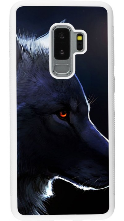 Hülle Samsung Galaxy S9+ - Silikon weiss Wolf Shape