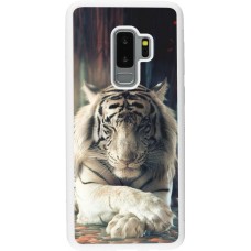 Coque Samsung Galaxy S9+ - Silicone rigide blanc Zen Tiger