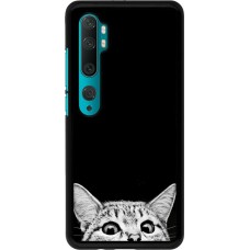 Coque Xiaomi Mi Note 10 / Note 10 Pro - Cat Looking Up Black