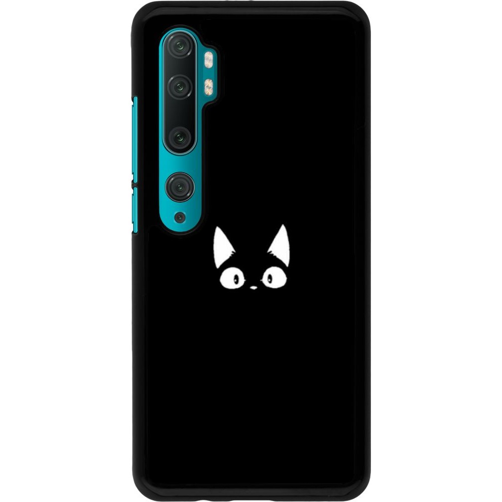 Hülle Xiaomi Mi Note 10 / Note 10 Pro - Funny cat on black