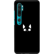 Coque Xiaomi Mi Note 10 / Note 10 Pro - Funny cat on black