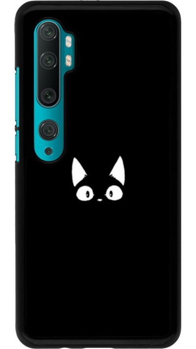 Coque Xiaomi Mi Note 10 / Note 10 Pro - Funny cat on black