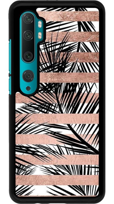 Coque Xiaomi Mi Note 10 / Note 10 Pro - Palm trees gold stripes