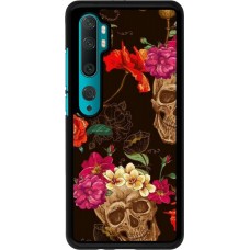 Hülle Xiaomi Mi Note 10 / Note 10 Pro - Skulls and flowers