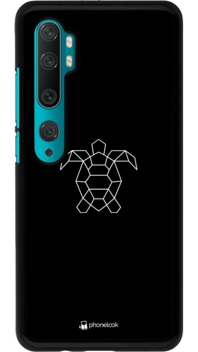Coque Xiaomi Mi Note 10 / Note 10 Pro - Turtles lines on black