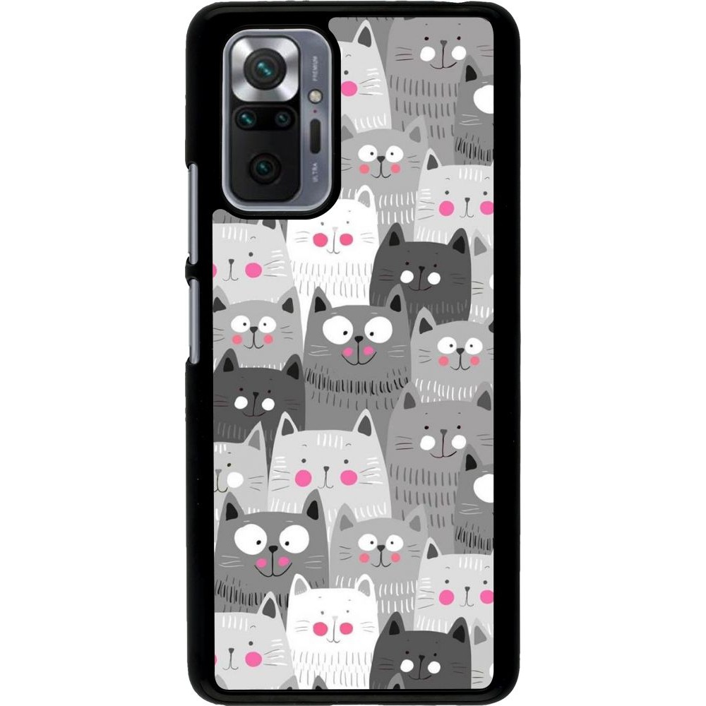 Coque Xiaomi Redmi Note 10 Pro - Chats gris troupeau