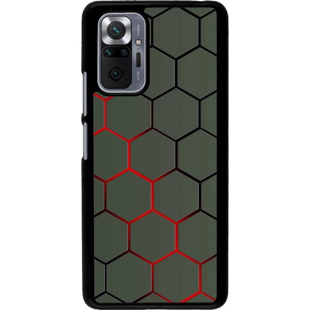 Coque Xiaomi Redmi Note 10 Pro - Geometric Line red