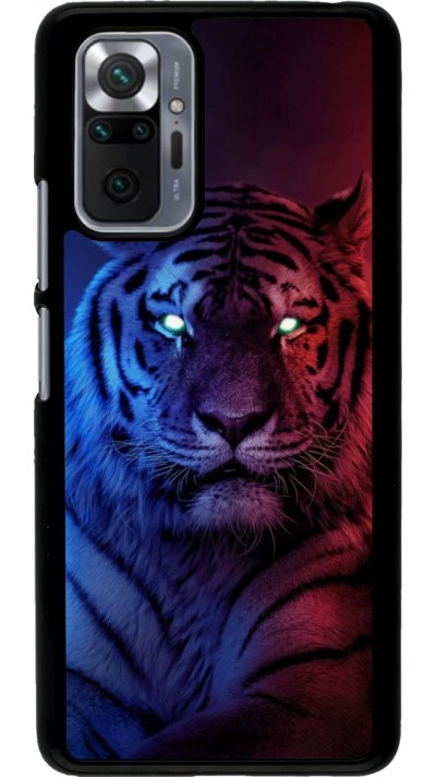 Hülle Xiaomi Redmi Note 10 Pro - Tiger Blue Red