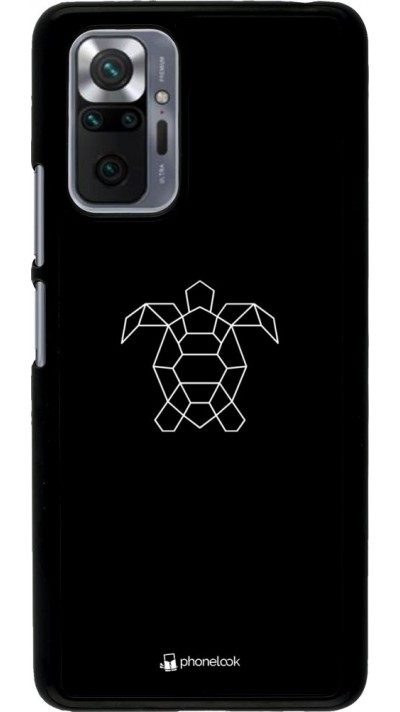 Hülle Xiaomi Redmi Note 10 Pro - Turtles lines on black