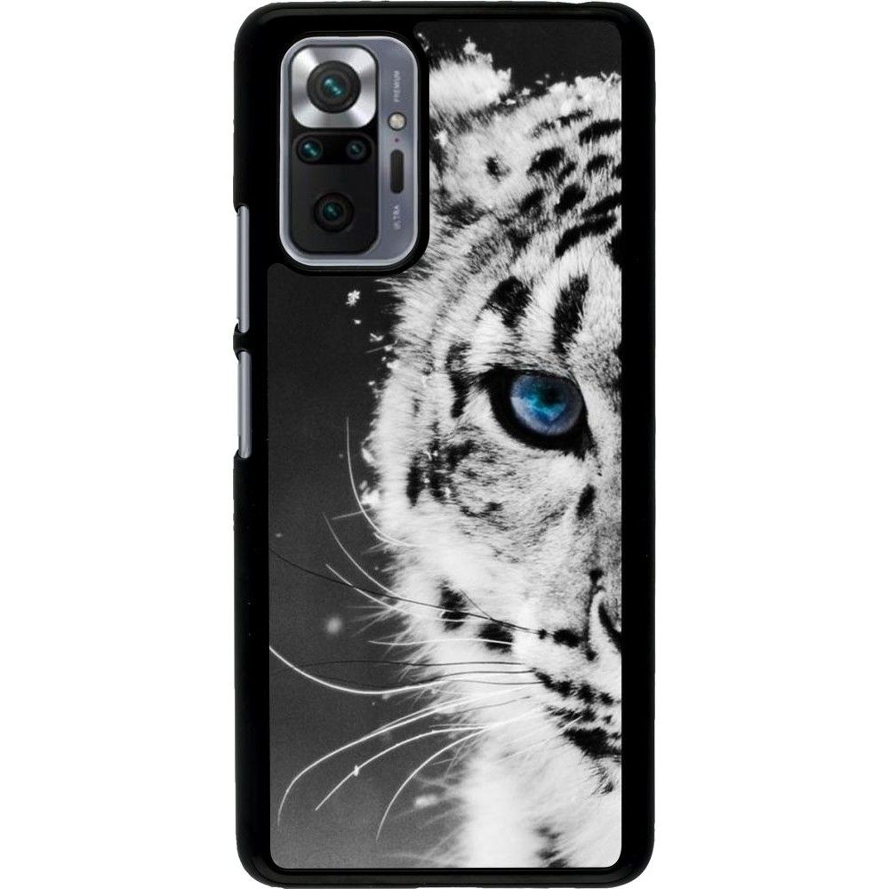 Hülle Xiaomi Redmi Note 10 Pro - White tiger blue eye