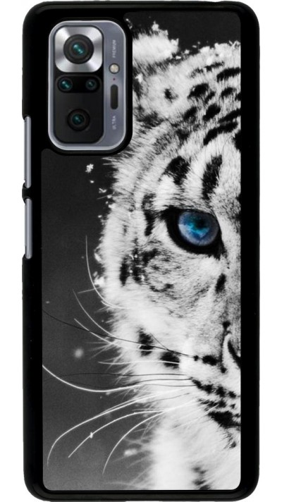 Coque Xiaomi Redmi Note 10 Pro - White tiger blue eye