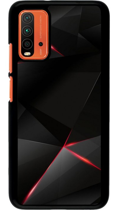 Coque Xiaomi Redmi 9T - Black Red Lines