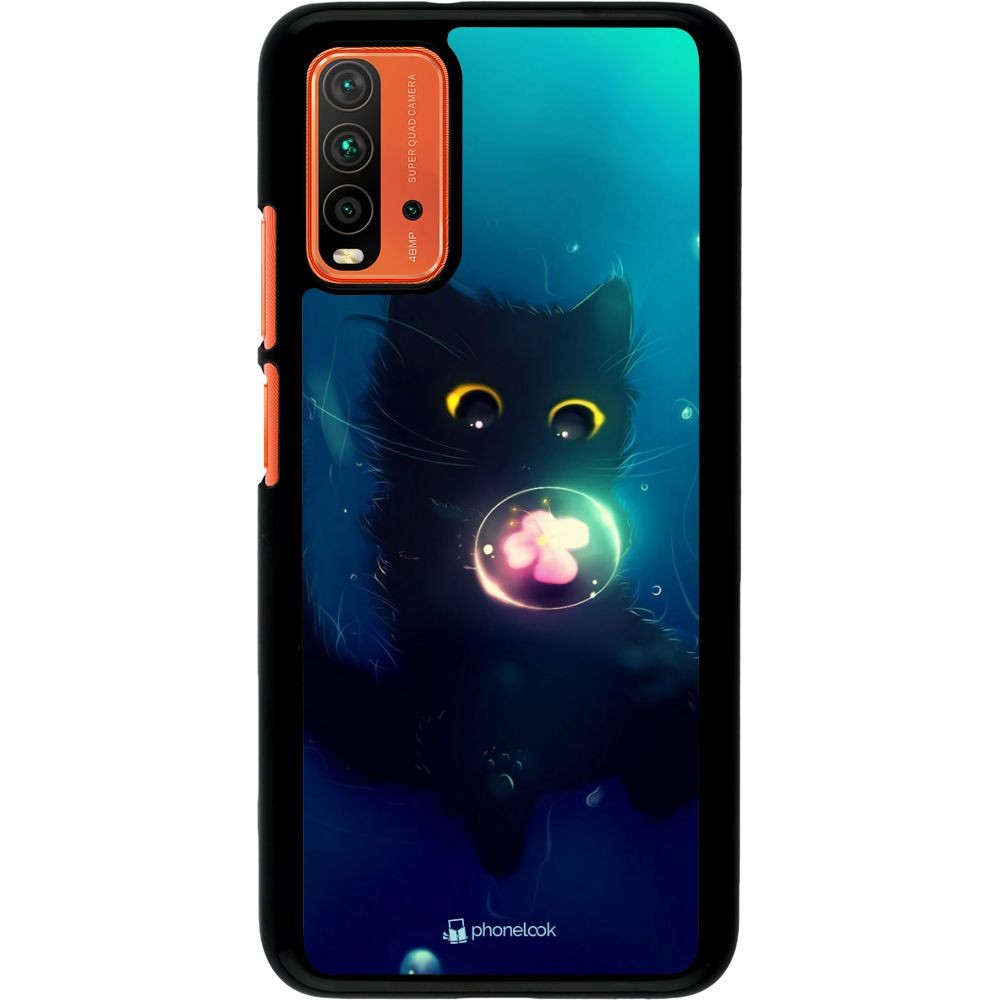 Coque Xiaomi Redmi 9T - Cute Cat Bubble