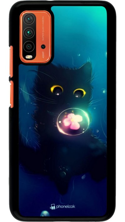 Coque Xiaomi Redmi 9T - Cute Cat Bubble