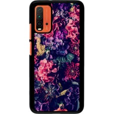 Coque Xiaomi Redmi 9T - Flowers Dark