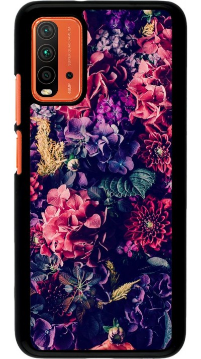 Coque Xiaomi Redmi 9T - Flowers Dark