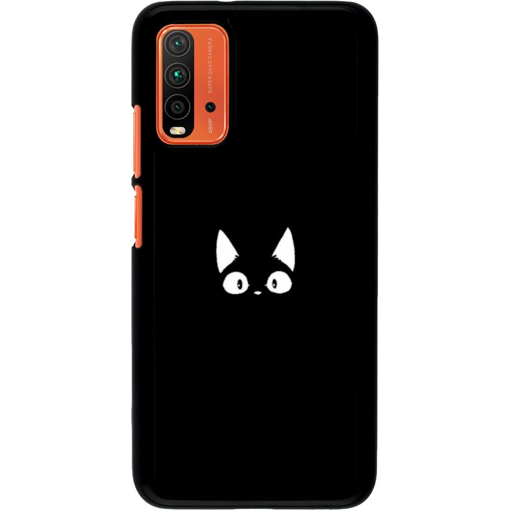 Coque Xiaomi Redmi 9T - Funny cat on black