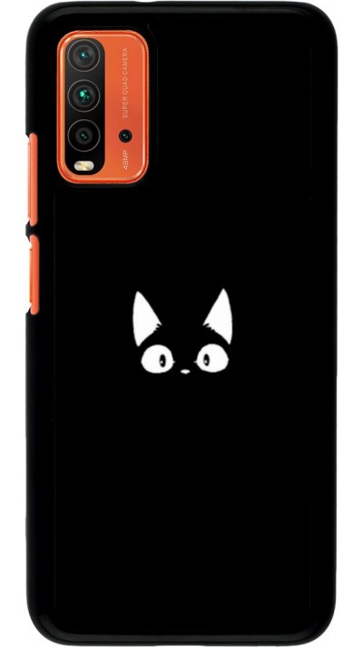 Coque Xiaomi Redmi 9T - Funny cat on black